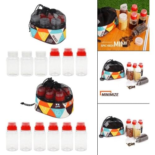 6x Condiment Jar Outdoor BBQ Bottle Tin Can Cruet Indoor Liquid Accessories