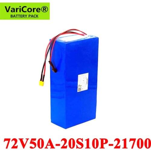 VariCore 74V 20S10P 50Ah 2000W 2500W e-bike battery 21700 72V electric scooter lithium battery with BMS Protection