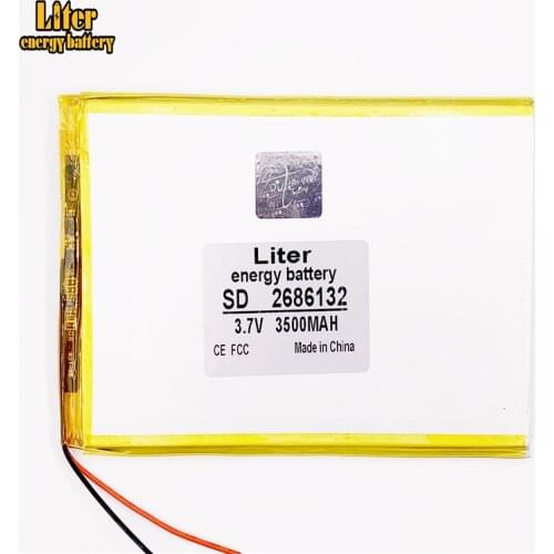 The tablet battery 2686132 3.7V tablet battery 3500mah each brand tablet universal rechargeable lithium batteries