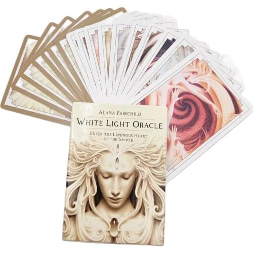 White Light Oracle Cards Divination Fate Gameplay 44 Sheet Tarot Cards Deck Family Entertainment Party Playing Board Game