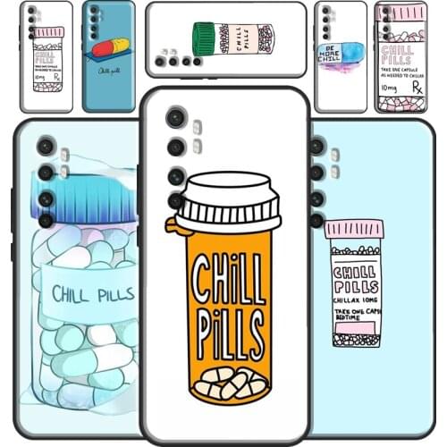 Take a Chill Pill For Xiaomi Mi 11 Ultra Case For Xiaomi Mi 11 Lite Note 10 10T Pro POCO F3 M3 X3 Pro Cover