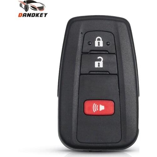Dandkey 2+1 Buttons Smart Remote With Insert Key Blade Fob Car Smart Key Shell Case Replacement For Toyota Prius Camry C-HR 2019