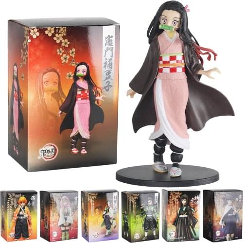 Kimetsu no Yaiba Figure 16cm Agatsuma Zenitsu Figurine Tanjirou Nezuko anime Demon Slayer action Figure Warrior PVC Model Toys