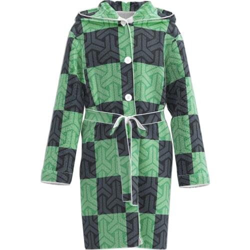 Demon Slayer Agatsuma Zenitsu Cosplay Bathrobe Men Women Hooded Flannel Bath Robe Costumes Dressing Gown Cloak