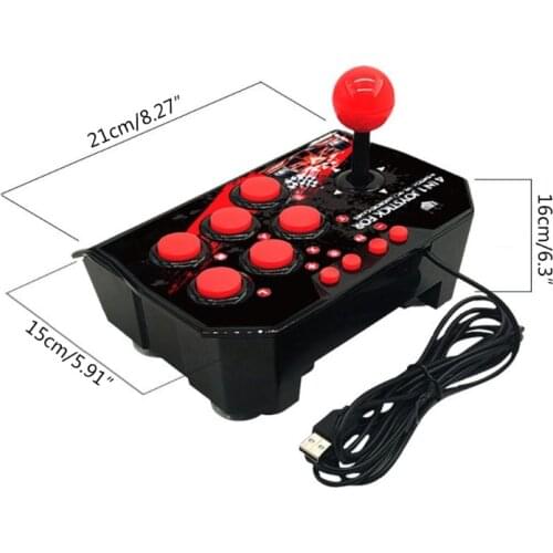 B85B USB Arcade Fightstick Game Joystick Gaming Controller for PC/PS3 Game Rocker Gampad Handle Control Device