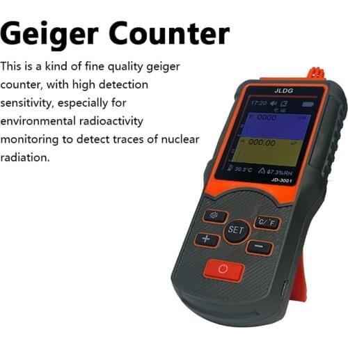 JD-3001 Multifunctional Geiger Counter Meter Electromagnetic Radiation Detector Temperature and Humidity Measurement Device
