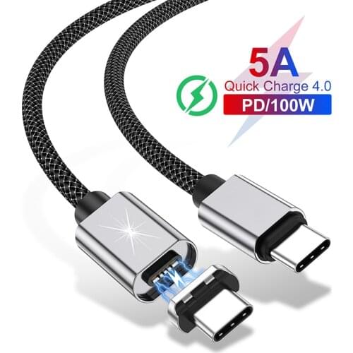PD 100W USBC To Type C Cable Quick Charger 4.0 Type C Cable For Xiaomi Mackbook Pro Samsung S20 Huawei P30 Ultra Data Cable Cord