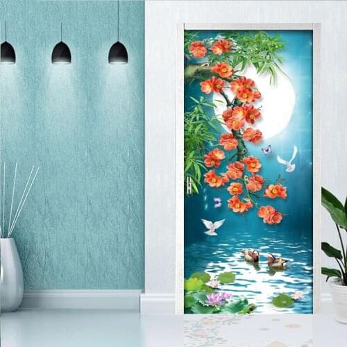 Flowers and birds moonlight landscape diy 5d diamond painting rhinestone mosaic cross stitch beads embroidery kits full square