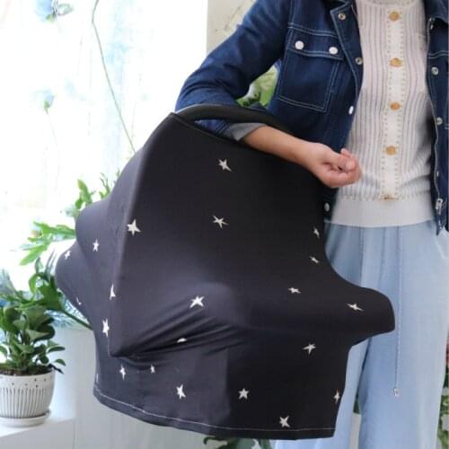 3 Colors Multifunctional Breastfeeding Towel Safety Seat Cover Towel Cover Towel Shopping Cart Seat Cover Star Series For Baby