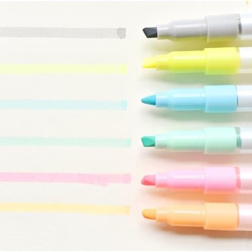 Monami Pastel Color Highlighter Pen Fluorescent Marker Liner for Drawing Paint Lettering School Art Supplies H6551