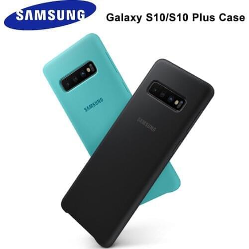 Samsung S10 Cover Soft TPU Smooth Cover Original Silicone Full Back Case Capa Galaxy S10 Plus S10+ S10plus Dirt-resistant Luxury