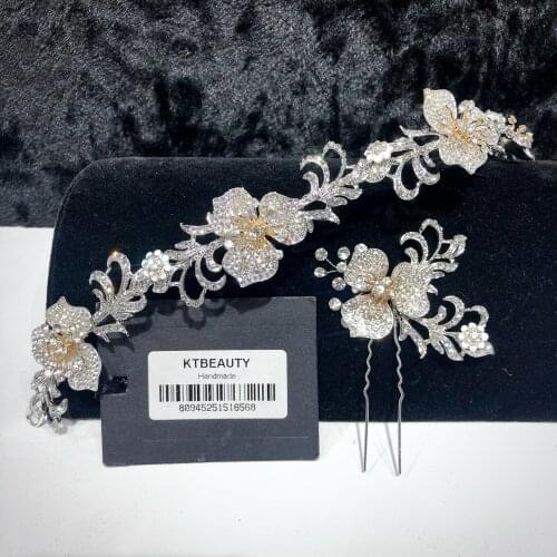 New Rhinestone Crystal Tiara Longer Size Silvery+Gold Headband Royal Bridal Wedding Dressing Crown Accessory Women Jewelry