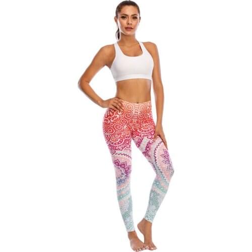 Omber Aztec Sexy Fitness Leggings women Printed Leggins Mujer Elasticity Legging anti cellulite Push Up Soft Pants Slim legins
