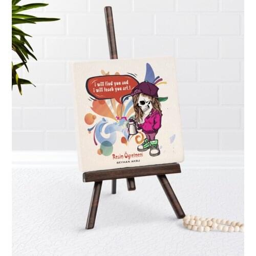 Personalized Art Teacher Şovaleli Natural Taş-2