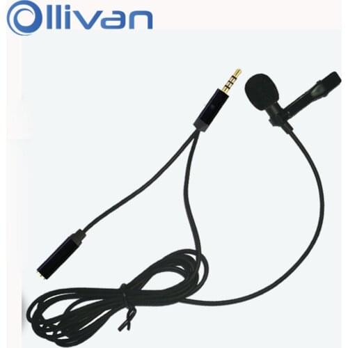 Lavalier Mobile Phone Webcast Microphone Mini Microphone Lavalier Omnidirectional Condenser Recording Mic for Mobile phone pc