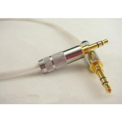 Silver plated wire 3.5 recorded line 3.5mm headphone cable AUX line Stereo audio cable 1meter