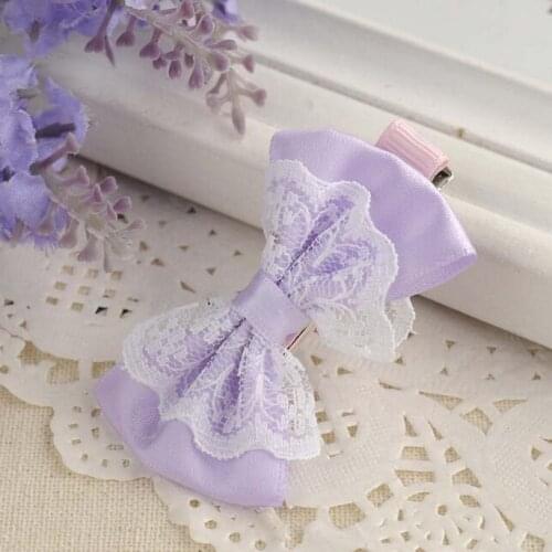 Headband 2019 Cute Lace Bowknot Hair Clips Baby Girl Hairpin Child Hair Accessories For Girls Hairpin #42