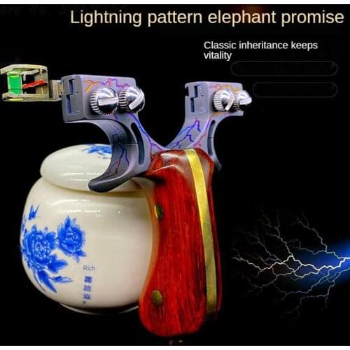 Powerful Titanium Alloy Slingshot With Flat Rubber Band Outdoor Hunting Shooting Sling Shot Catapult Precision For Adults Games