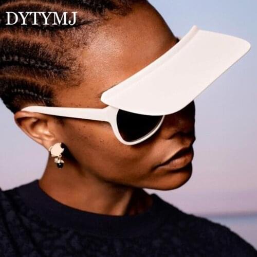 DYTYMJ Hat Flip Sunglasses Women 2021 Luxury Designer Sunglasses Women/men Fashion Oversized Sunglasses Punk Lentes De Sol Mujer