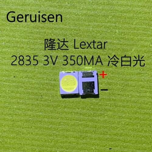 50pcs /lot Original LEXTAR 2835 3528 1210 3V 1w-2W SMD LED For Repair TV Backlight Cold white LCD Backlight LED