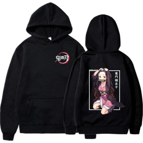 Japanese Anime Demon Slayer Hoodies Harajuku Pullover Sweatshirt Women Hip Hop Streetwear Aesthetic Clothes Female