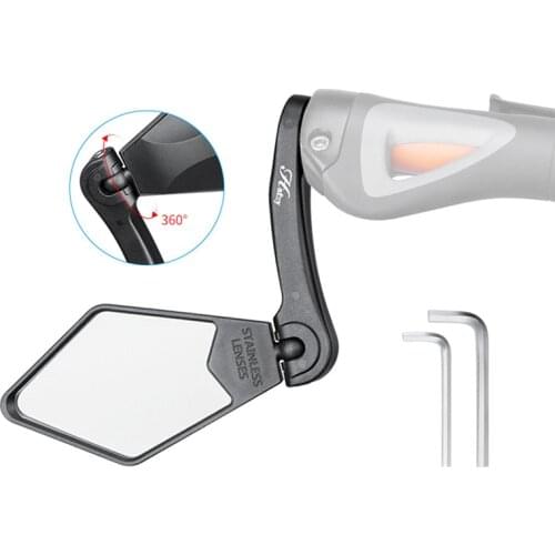 Bicycle Mirror Handlebar End Mount Rearview 360 Degree Rotate MTB Road Bike Rear View Flexible Safe Cycling Back Mirrors BC0437