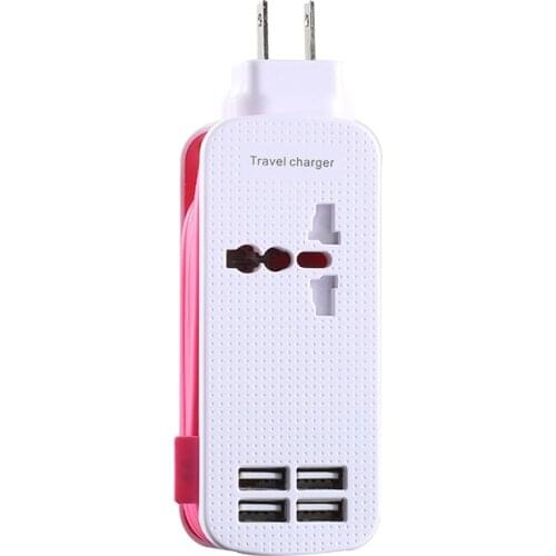 High Quality Travel Charger 1 Power Outlet + 4USB Output 5V4.2A For Tablet/iPhone/Android phone/Camera Music Player Charger