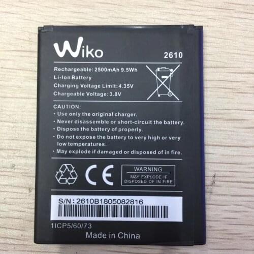 High Quality 2500mAh battery For Wiko 2610 Cellphone