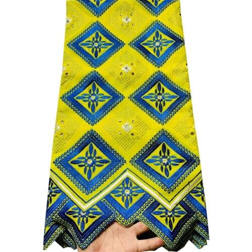 8 Colors High quality African cotton lace fabric In Switzerland African Dry Lace With Stones for making dress YXL307 YXL301