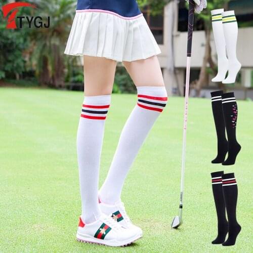 Womens Long-Tube Golf Sports Socks Basketball Socks Golf Baseball Sportswear Soccer Football Sock Ladies Sport Stockings