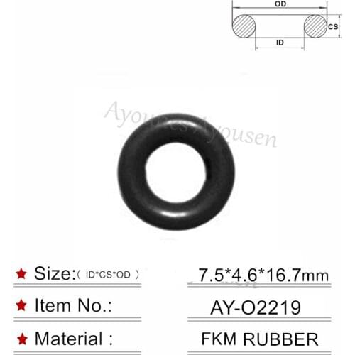 Wholesale high quality 16pieces rubber oring seals 7.5*4.6mm for Toyota GDI Injector (AY-O2219)