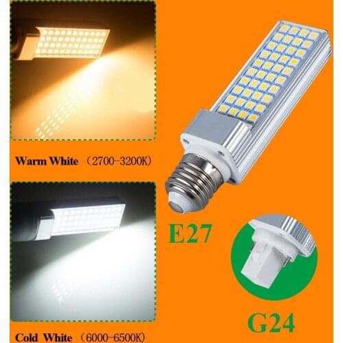 20pcs E27 G24 LED Bulbs 5W 7W 9W 11W 13W lED Corn Bulb Lamp SMD 5050 Spotlight 180 Degree AC85-265V Horizontal Plug Light