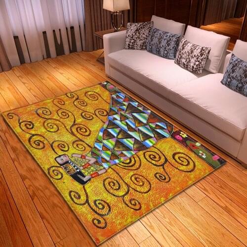 Abstract art 3D printing rugs home bedroom decorative rugs children crawling mats restaurant modern living room non-slip carpets