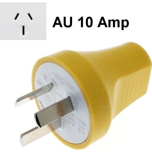 Australian, China, New Zealand (type I) 3 Pin Male Rewireable Plug AC100~250V 10A Back Entry