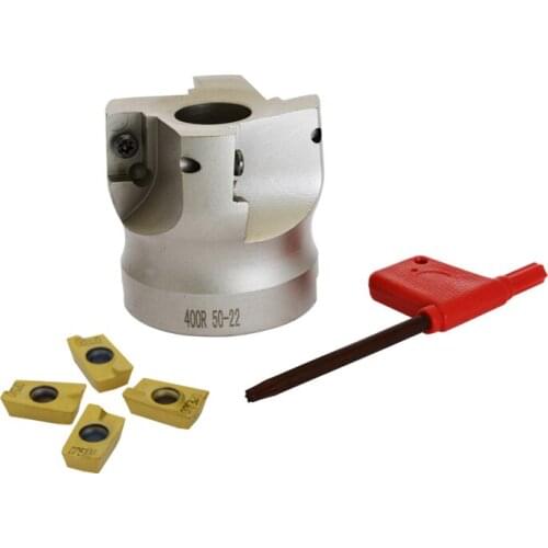 BAP400R 50 22 4T right angle shoulder face mill cutter, 4pcs inserts are fitted on the cutter