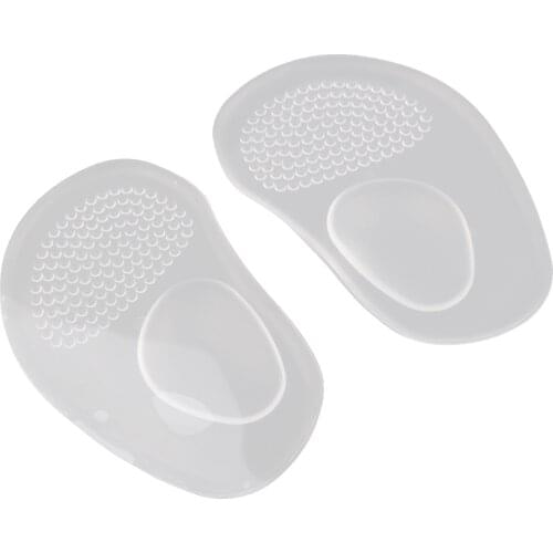 COSW Hot Style2 in 1 Arch Support Cushion Half Silicone Gel Front Feet Shoe Pads