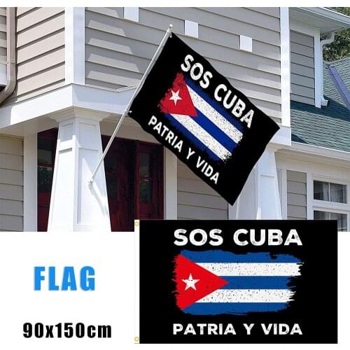 Cuba Flag with Brass Grommets Printed Polyester Banner for Garden Courtyard Balcony Decoration TN88