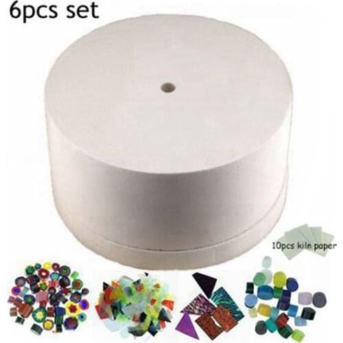 2020 Hot Jewelry Tool 6pcs set Extra Large Microwave Kiln Kit For Fused Glass In Microwave Glass Kiln In Large Size 19.5x11cm