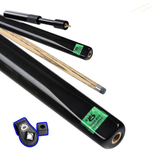O'MIN Emerald 3/4 Snooker Cue Handmade 9.5mm Tip Case Top ebony Butt Extension 145cm Professional Billiard Snooker Cue High-end