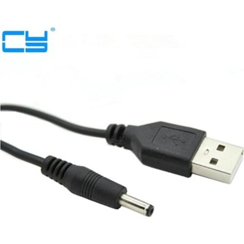 CableDeconn USB 2.0 A Male To 3.5x1.35mm 3.5mm Plug Barrel Jack 5V DC Power Supply Cord Adapter Charger Cable 3.5*1.35mm