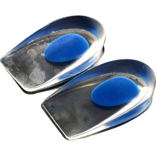 Hot Selling 1 Pair Gel Heel Cups Plantar Fasciitis Inserts Silicone Heel Cup Pads for Bone Spurs Pain Relief -B5