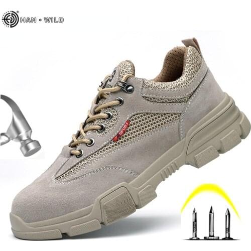 Safety Shoes Men Steel Toe Indestructible Shoes Anti-puncture Work Sneakers Breathable Sefety Work Boots Male Zapatos De Hombre