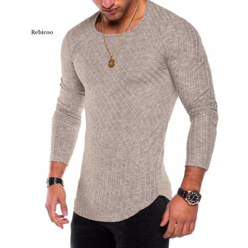 Plus Size S-4Xl Slim Fit Sweater Men Spring Autumn Thin O-Neck Knitted Pullover Men Casual Solid Mens Sweaters Pull Homme