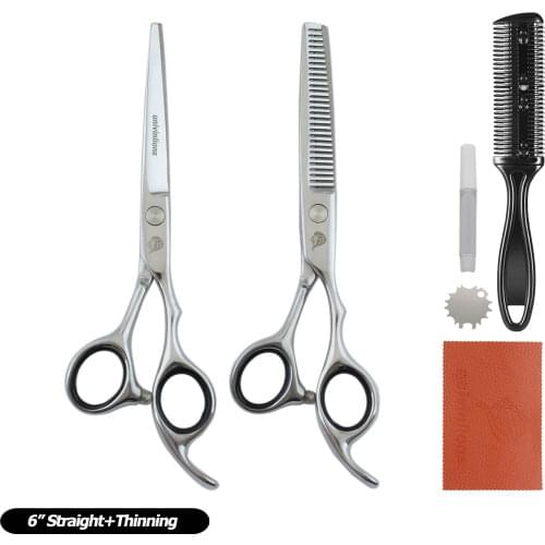 Univinlions 6.0/7.0 Inch Shears Kit Grooming Scissors For Dogs Barber Accessories Set Scissors For Home Salon Barber Trimming
