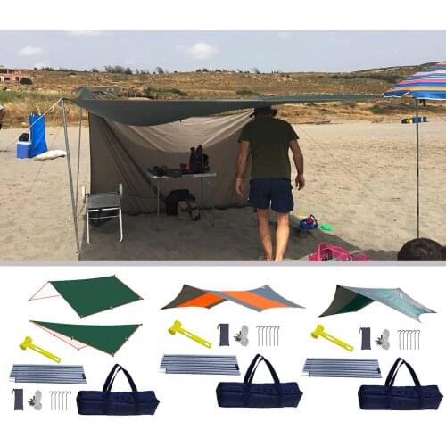 Canopy Tent Awning Waterproof Tarp Tent Ultralight Garden Canopy Sunshade Outdoor Camping Hammock Rain Fly Beach Sun Shelter