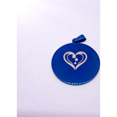 Stainless Steel Beach Sea Ocean Water Life Raindrop in Love Heart Wave Shape Pendant Necklaces Geometric Teardrop Gift Jewelry