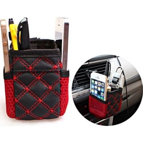 New 1pc Practical Auto Car Air Outlet Mobile Phone Pocket Storage Box Bag Drink Hanging Holder