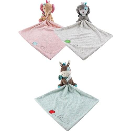 Focusnorm Toddler Baby Security Blanket Infant Appease Towel Play Animal Doll Comforter UK