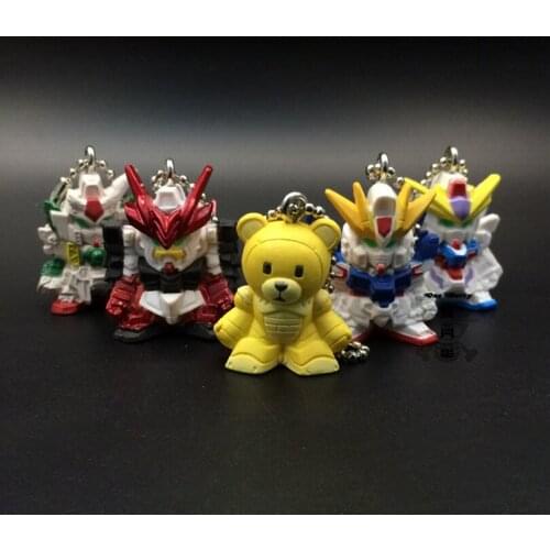 Bandai Genuine Gacha Toys GUNDAM SD Build Strike Gundam and Beargguy Cute Action Figure Model Toys