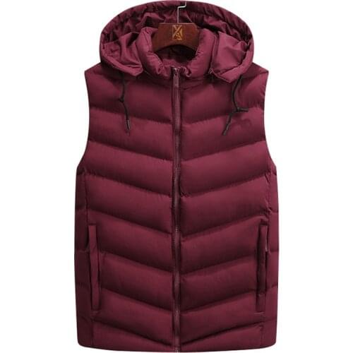 PARKLEES 2021 Winter Down Men Parkas Vests Warm Waterproof Windproof Puffer Jacket Hooded Plus Size Hoodies Quilted Coats